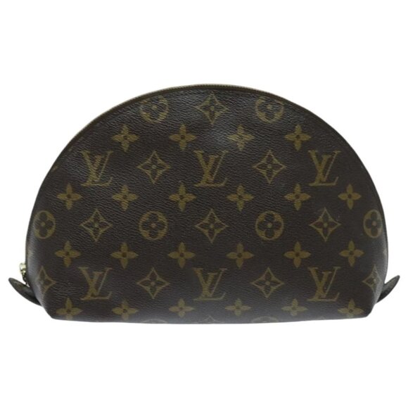 LOUIS VUITTON Monogram Trousse Demi Ronde Cosmetic Pouch M47520 LV Auth 95989 - Picture 1 of 16